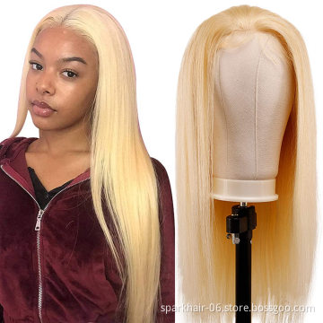SPARK 613 Blonde Full Lace Wigs Raw Virgin Human Hair Lace Front Wig For Black Women 613 Peruvian HD Lace Closure Frontal Wigs